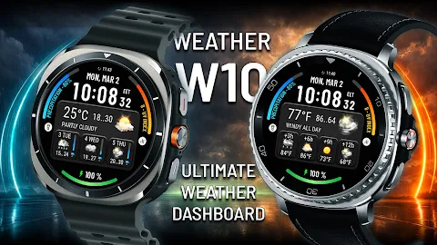 Weather watch face W10 screenshot