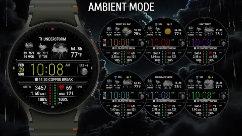 Weather watch face W7.5 screenshot
