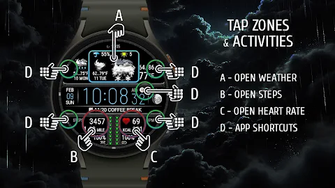 Weather watch face W7.5 screenshot