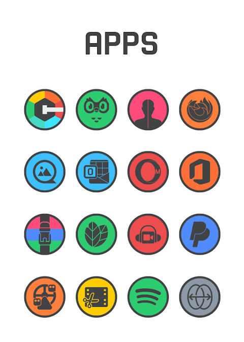 Circle Dark – Icon Pack screenshot