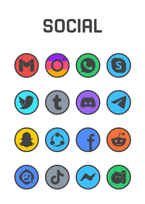 Circle Dark – Icon Pack screenshot