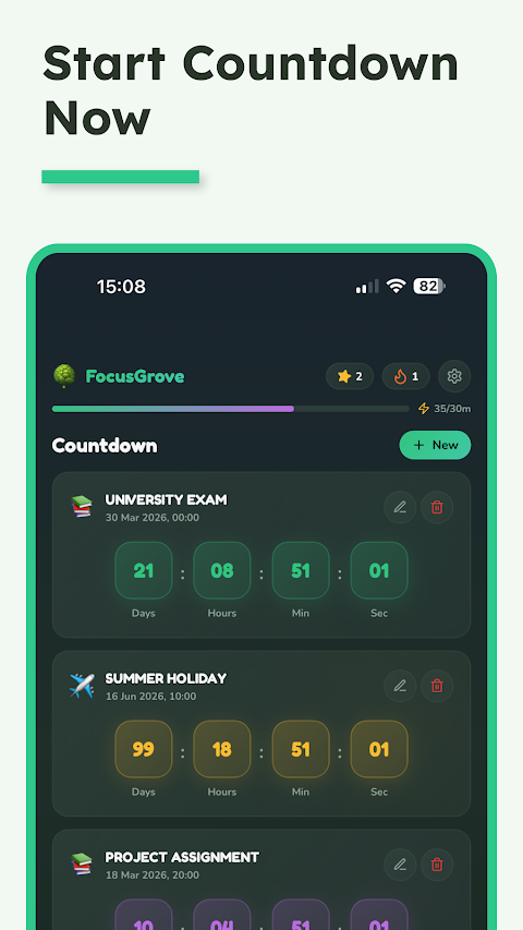 Focus Grove – Pomodoro Timer screenshot