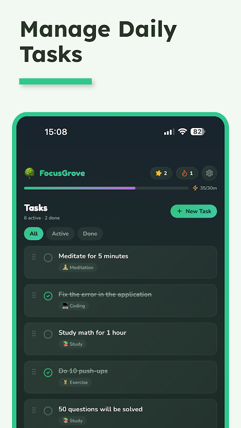 Focus Grove – Pomodoro Timer screenshot