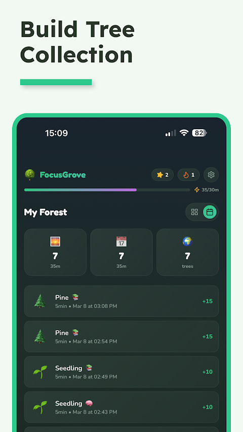 Focus Grove – Pomodoro Timer screenshot