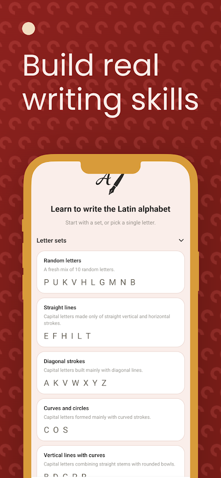 Write Latin Alphabet screenshot