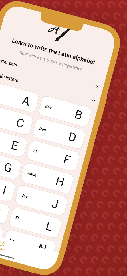 Write Latin Alphabet screenshot