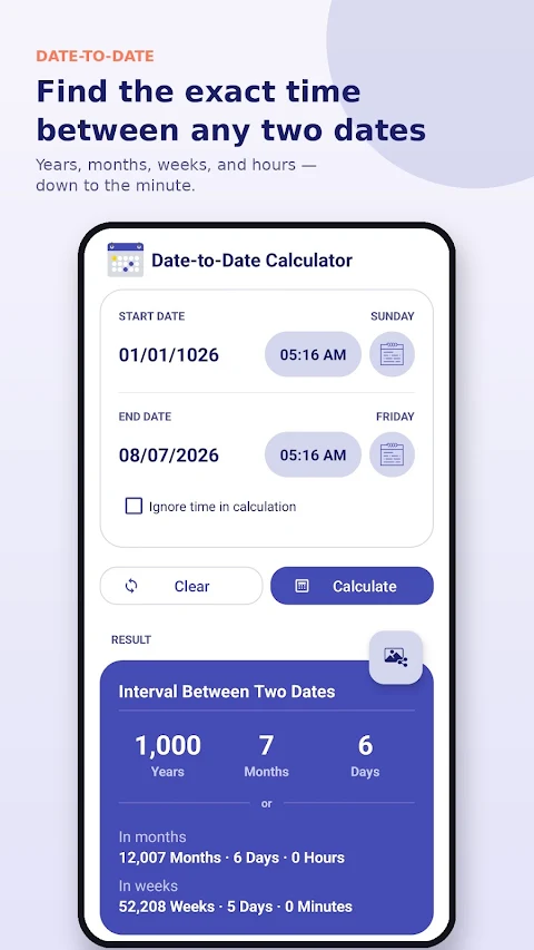 Date Calculator Pro screenshot