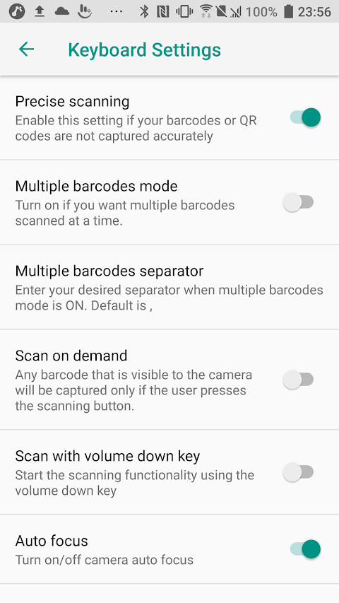 Barcode Scanner Keyboard PRO screenshot