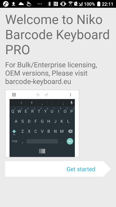 Barcode Scanner Keyboard PRO screenshot