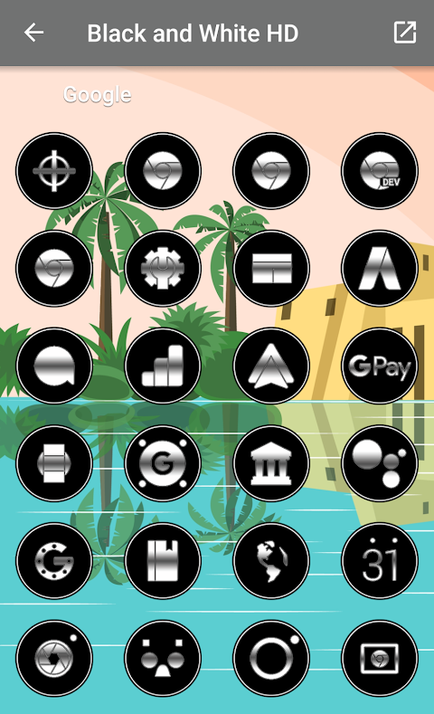 Black & White HD -Icon Pack screenshot