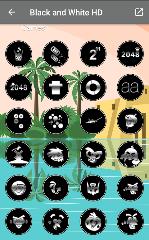 Black & White HD -Icon Pack screenshot