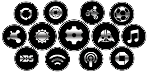 Black & White HD -Icon Pack screenshot