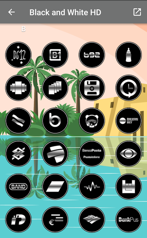 Black & White HD -Icon Pack screenshot