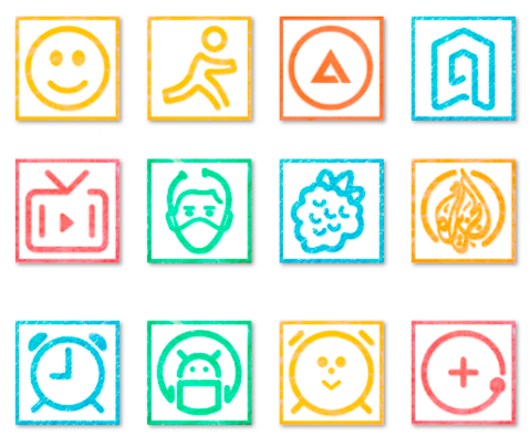 Color Crayon – Icon Pack screenshot