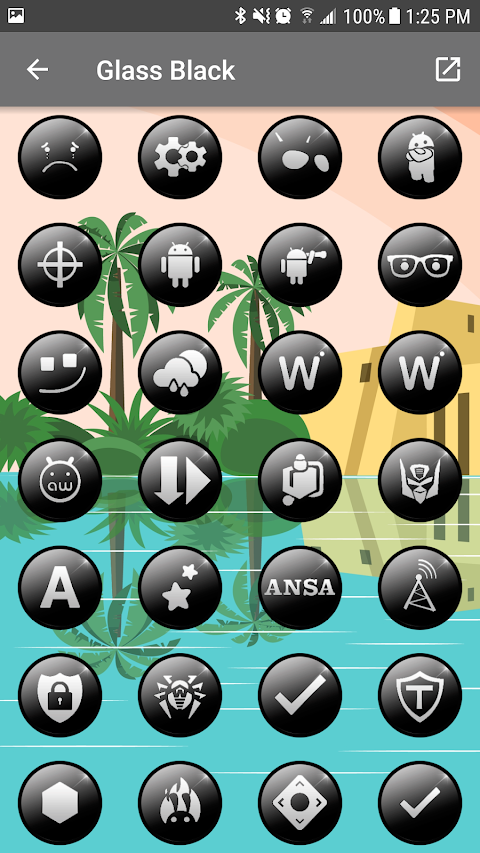 Glass Black – Icon Pack screenshot