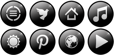 Glass Black – Icon Pack screenshot