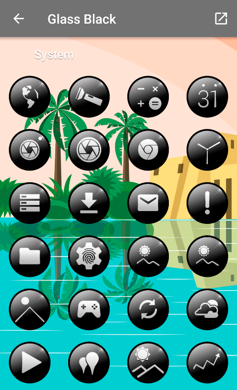 Glass Black – Icon Pack screenshot