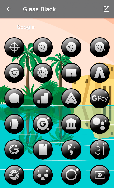Glass Black – Icon Pack screenshot