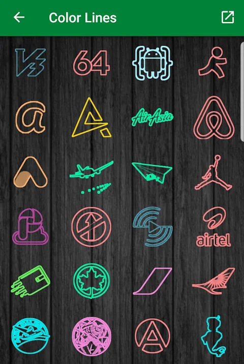 Color lines – Icon Pack screenshot
