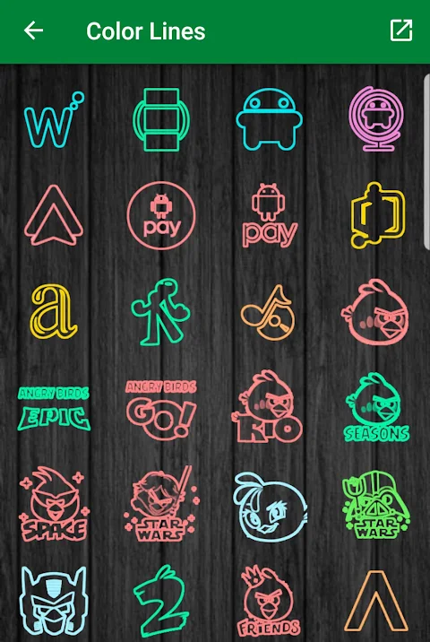 Color lines – Icon Pack screenshot