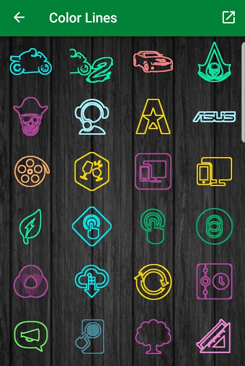 Color lines – Icon Pack screenshot