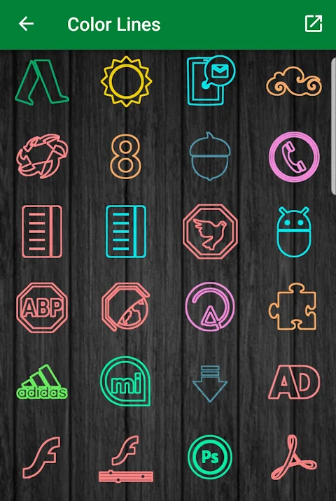 Color lines – Icon Pack screenshot