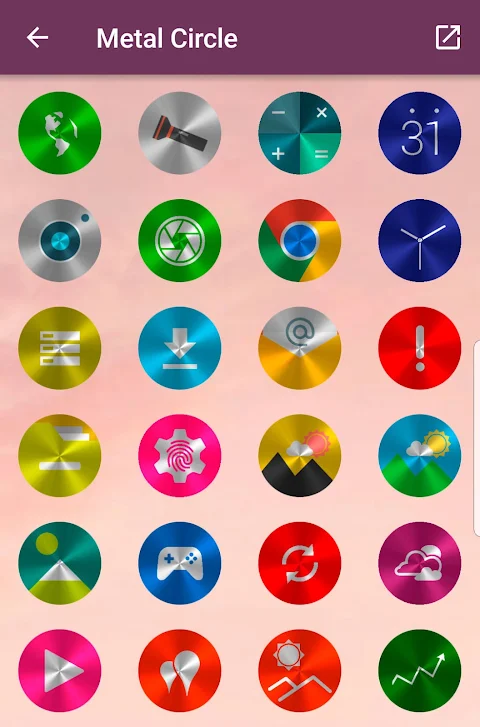 Metal Circle – Icon Pack screenshot