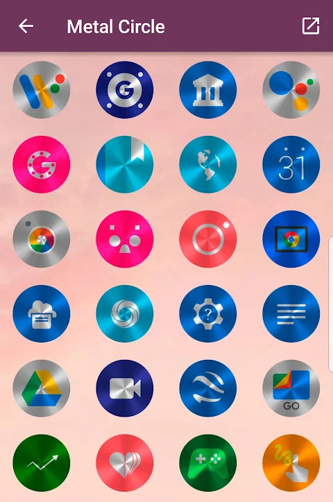 Metal Circle – Icon Pack screenshot
