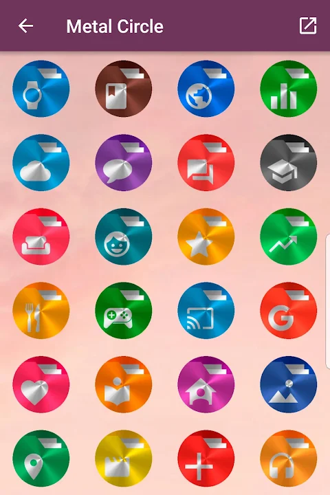 Metal Circle – Icon Pack screenshot