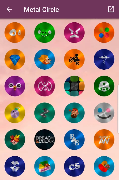 Metal Circle – Icon Pack screenshot