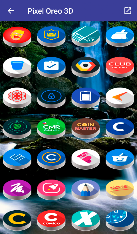Pixel Pie 3D – Icon Pack screenshot