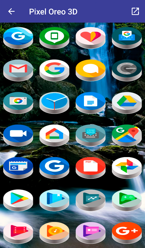 Pixel Pie 3D – Icon Pack screenshot