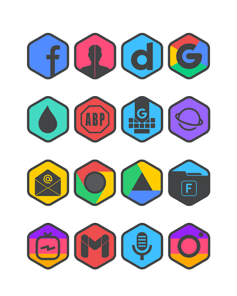 Hexadark – Hexa Icon Pack screenshot