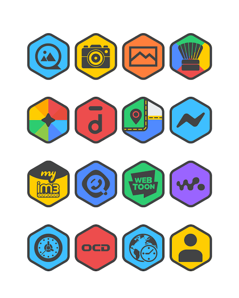 Hexadark – Hexa Icon Pack screenshot