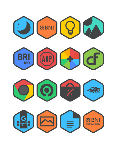 Hexadark – Hexa Icon Pack screenshot