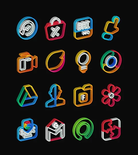 Outline 3D – Line icon pack screenshot