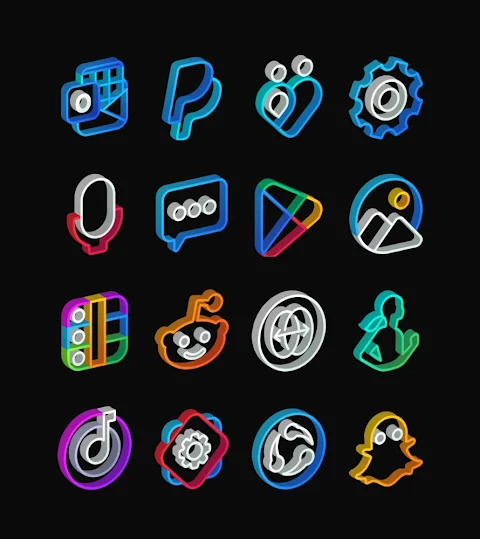 Outline 3D – Line icon pack screenshot