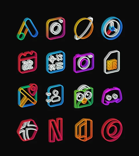 Outline 3D – Line icon pack screenshot