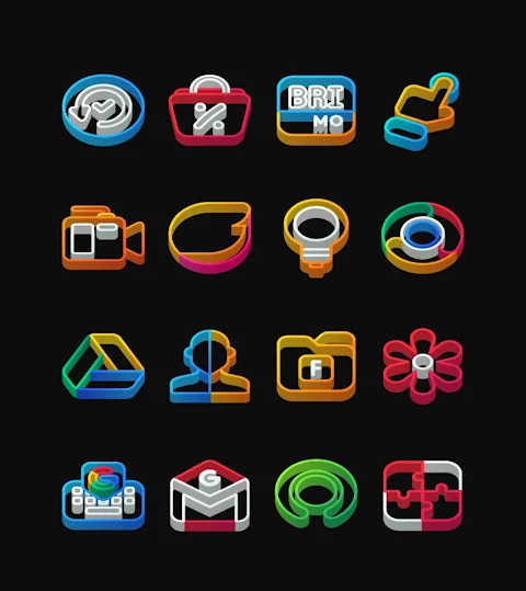 Dock Outline – 3D Icon Pack screenshot