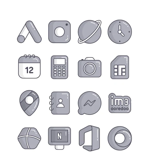 Rock – Black Icon Pack screenshot