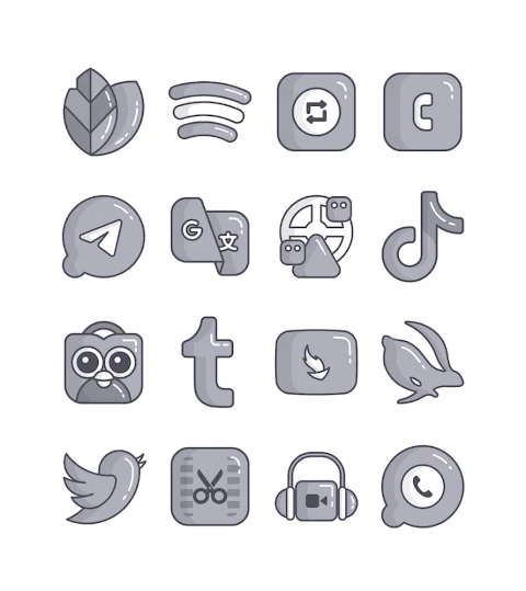 Rock – Black Icon Pack screenshot