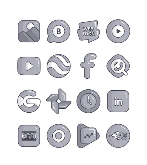 Rock – Black Icon Pack screenshot