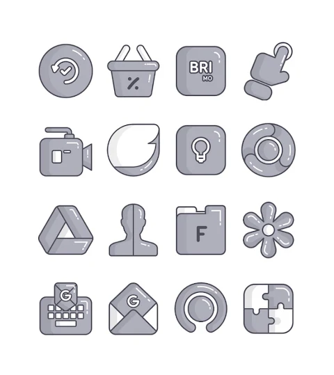 Rock – Black Icon Pack screenshot