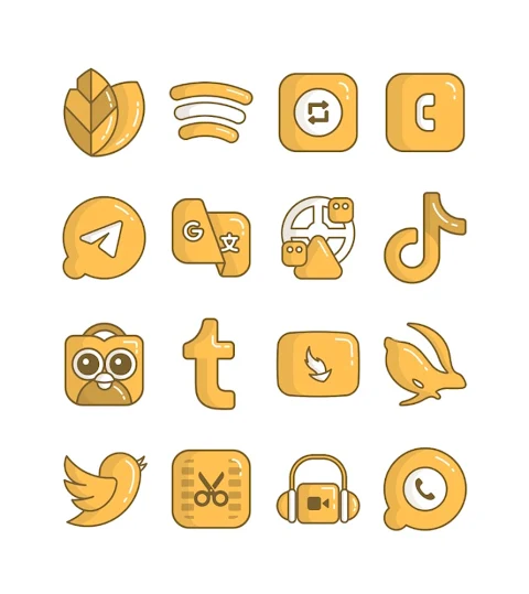 Honey – Yellow icon pack screenshot