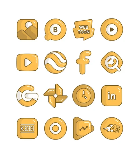 Honey – Yellow icon pack screenshot