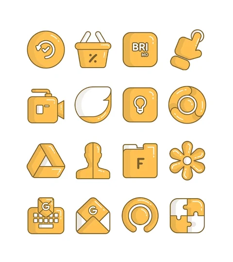 Honey – Yellow icon pack screenshot