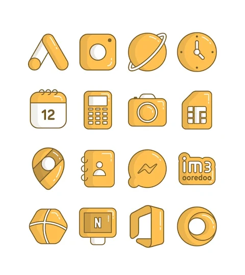 Honey – Yellow icon pack screenshot
