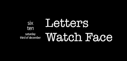 Letters Watch Face screenshot