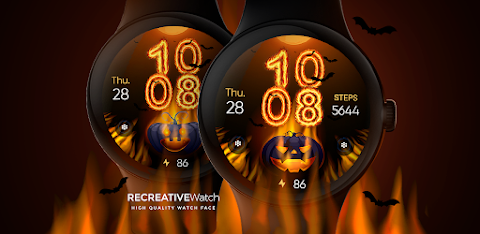 Halloween In Fire – Wear OS screenshot