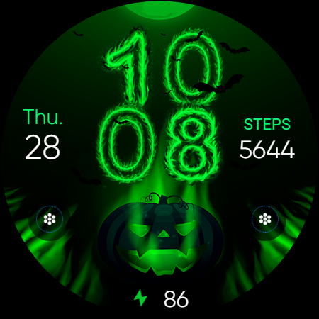 Halloween In Fire – Wear OS screenshot